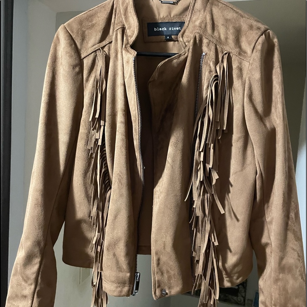 Light weight fringe Jacket brand new no tags